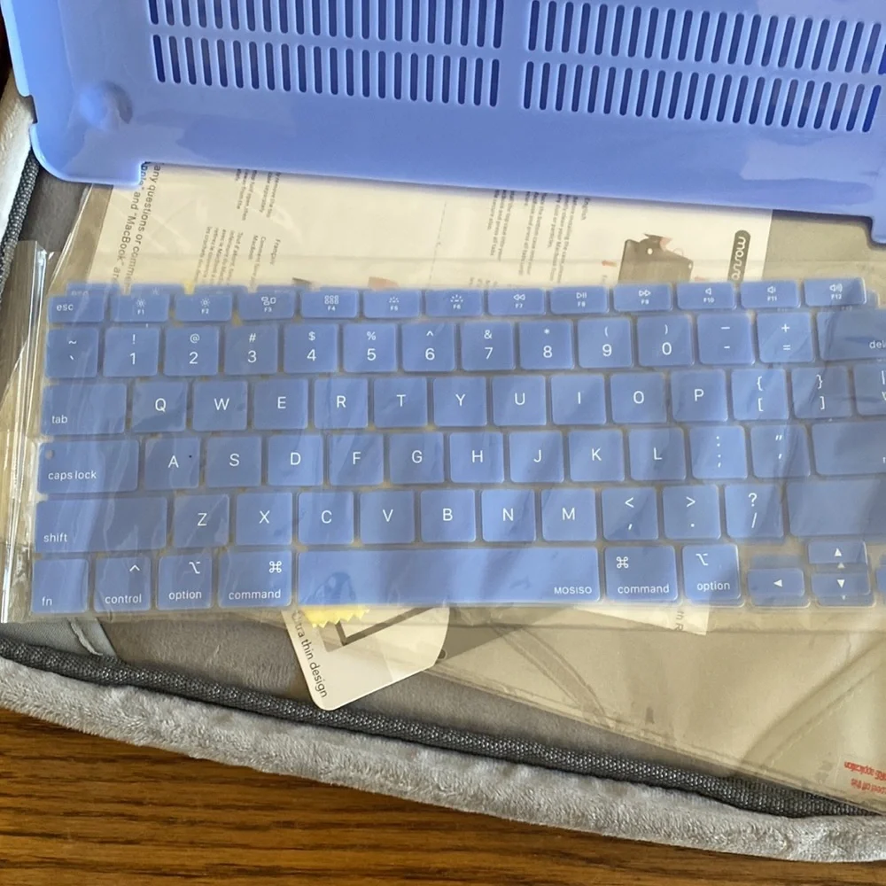 Mac air 13” case compatible with hard shell, keyboard cover